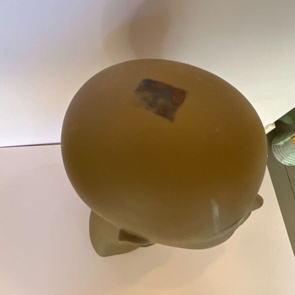 Vintage dark skin mannequin head, wig stand; beautiful face and make up - Picture 6 of 9